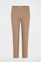 Cropped cigarette trousers taupe women