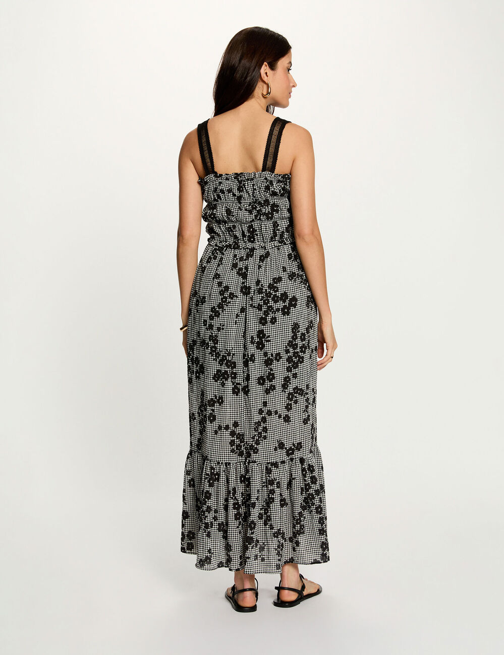 Long dress with thin straps multicolor women