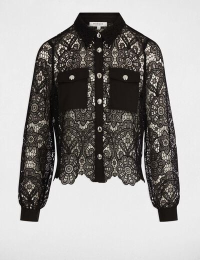 Long-sleeved shirt black women