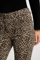 Slim trousers leopard print multicolor women