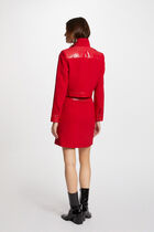 Jupe courte zippée rouge moyen femme