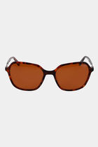 Hexagonal sunglasses brown women