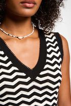 Sleeveless knitted top black women