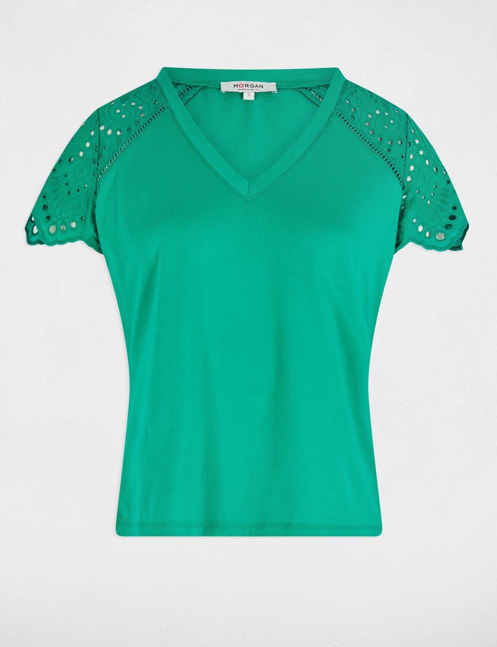 Short-sleeved t-shirt emerald green women
