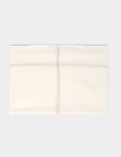 Scarf with check print ivory women