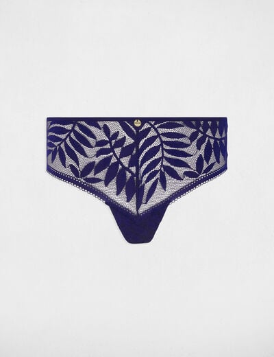 Lace shorties navy blue women