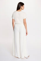 Flowy wide-leg trousers white women
