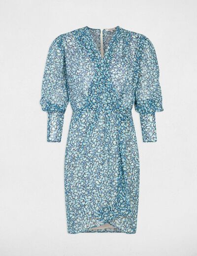 Mini dress abstract print multicolored women