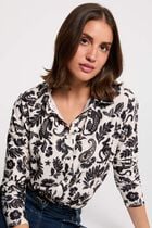 T-shirt with a turned-up collar white women