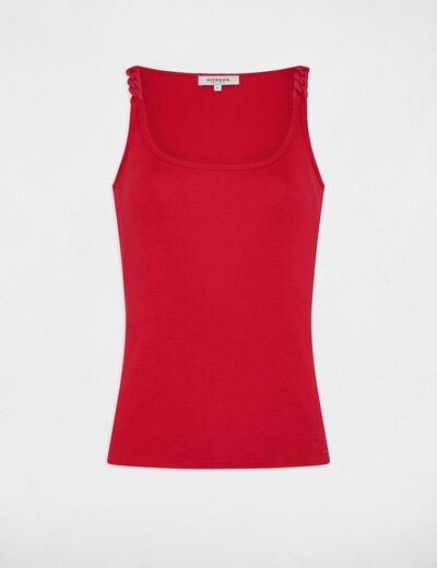 Vest top with thin straps medium red women
