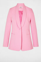 Shawl collar blazer light pink women
