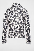 T-shirt with a turned-up collar white women