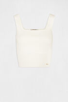 Jumper vest top wide straps ivory women