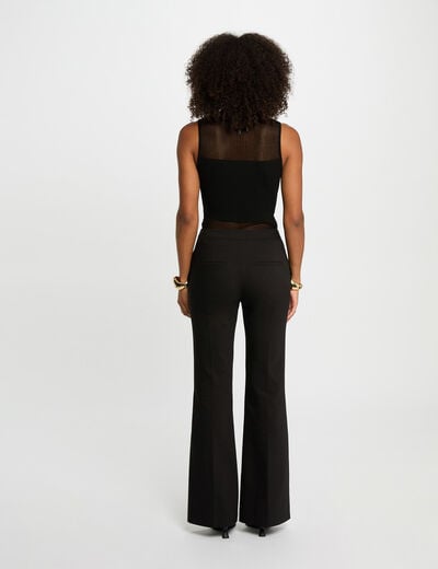 Sleeveless knitted top black women