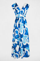 Printed maxi straight dress multicolor women