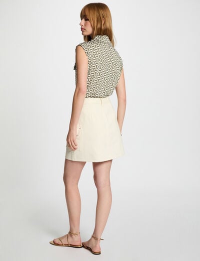 Short-sleeved blouse white women