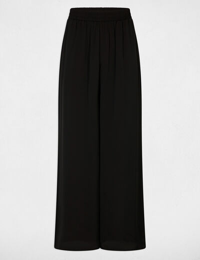 Flowy wide-leg trousers black women