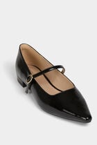 Ballerines plates vernies noir femme