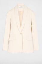 Short jacket shawl collar ivory women