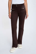 Bootcut trousers dark brown women