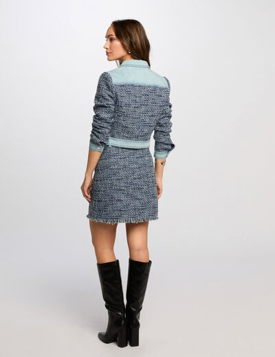 Mini tweed skirt multicolor women