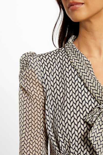 Long-sleeved printed t-shirt multico ladies'