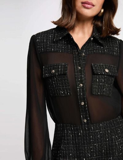 Short two-tone dress black women