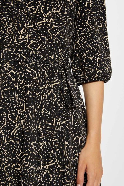 Printed maxi wrap dress multico ladies'