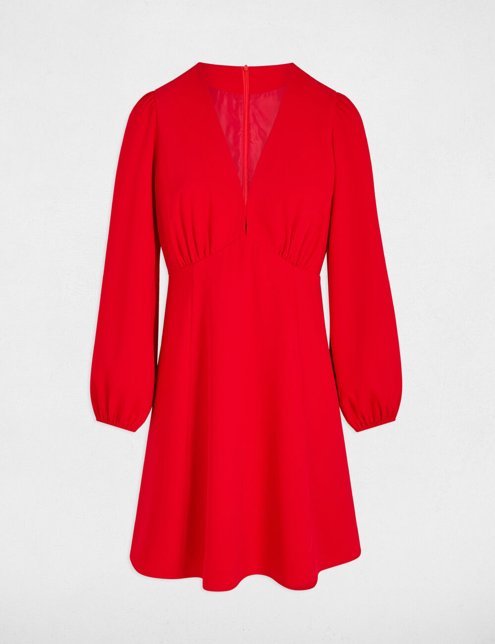 Robe courte trapèze rouge femme