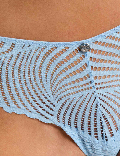 Lace shorties blue women