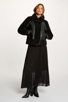 short coat with tailored collar black women Short coat with tailored collar black women