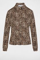 Straight shirt with notch collar multicolor women