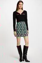 Printed mini skirt multicolored women