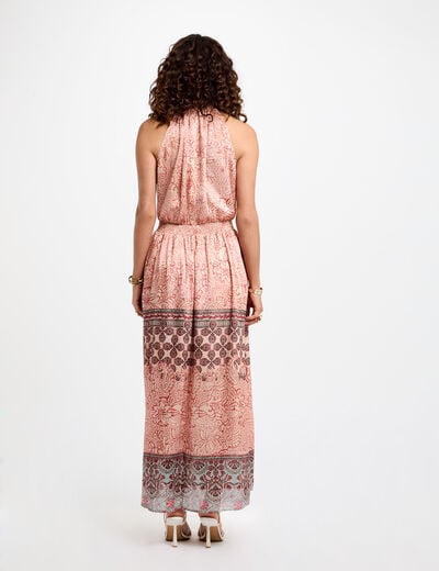 Printed maxi straight dress multicolor women