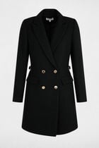 Double breasted coat black women