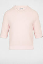 Short-sleeved jumper pink women