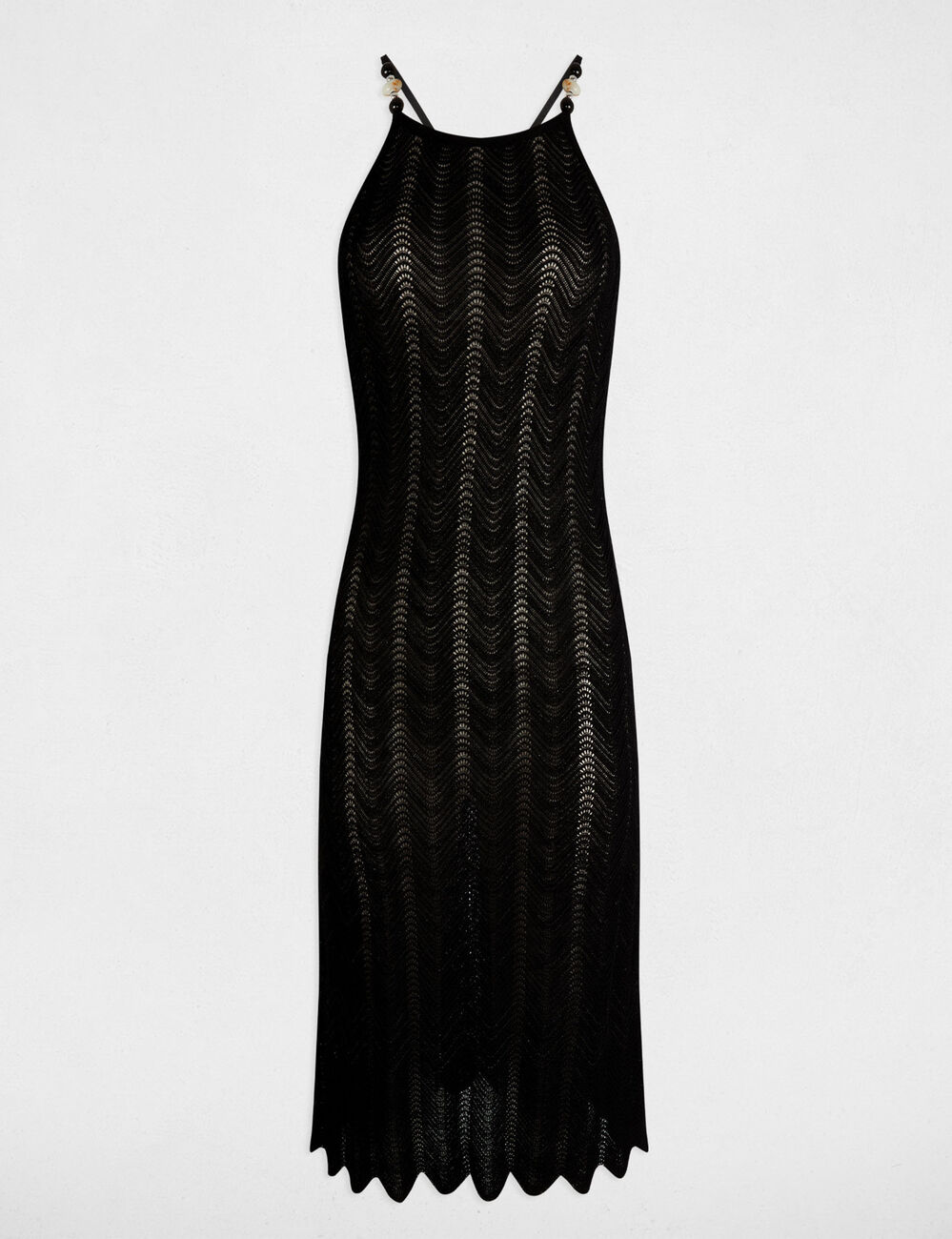 Fitted knitted dress black women