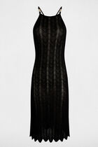 Fitted knitted dress black women