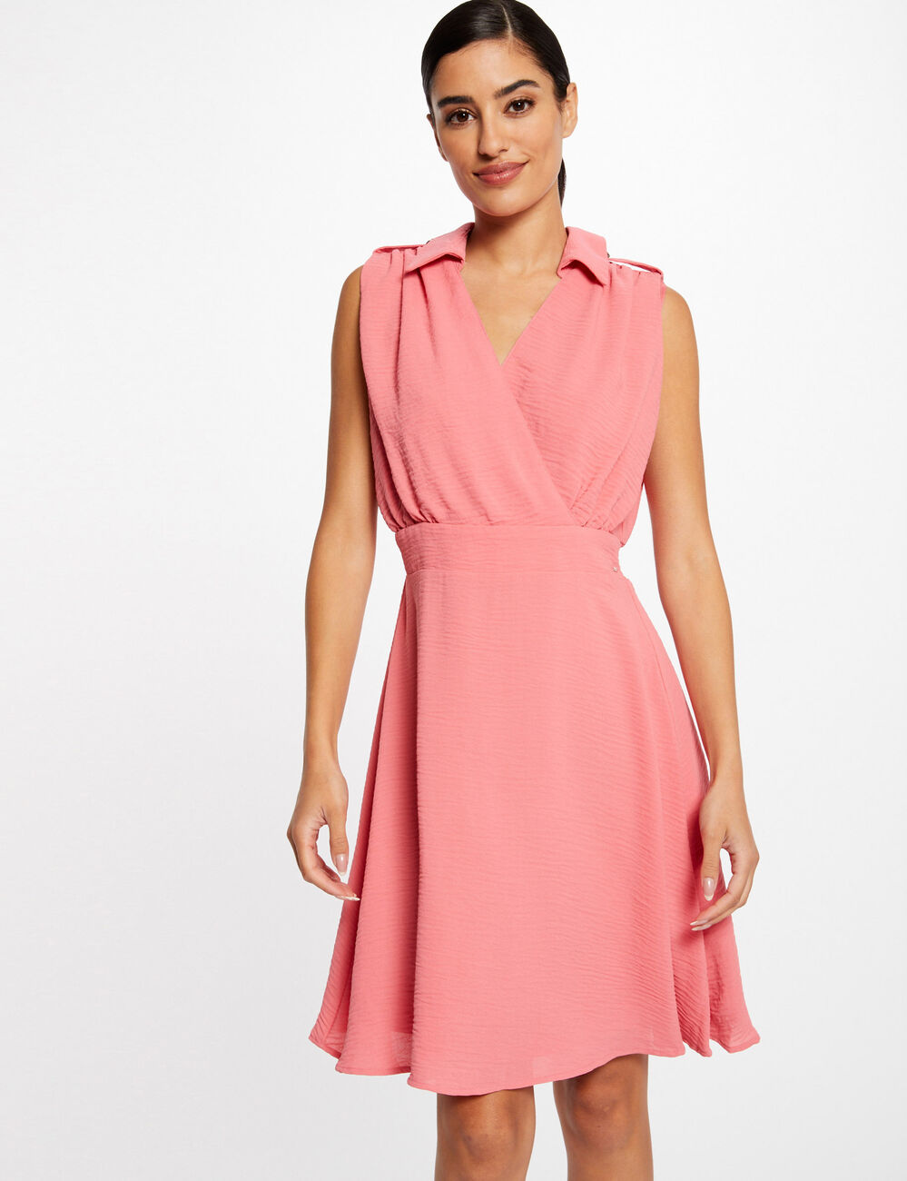 Sleeveless loose A-line dress pink women