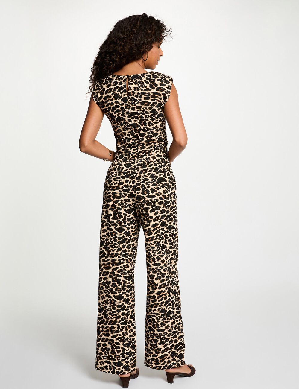 Straight-leg printed trousers multicolor women