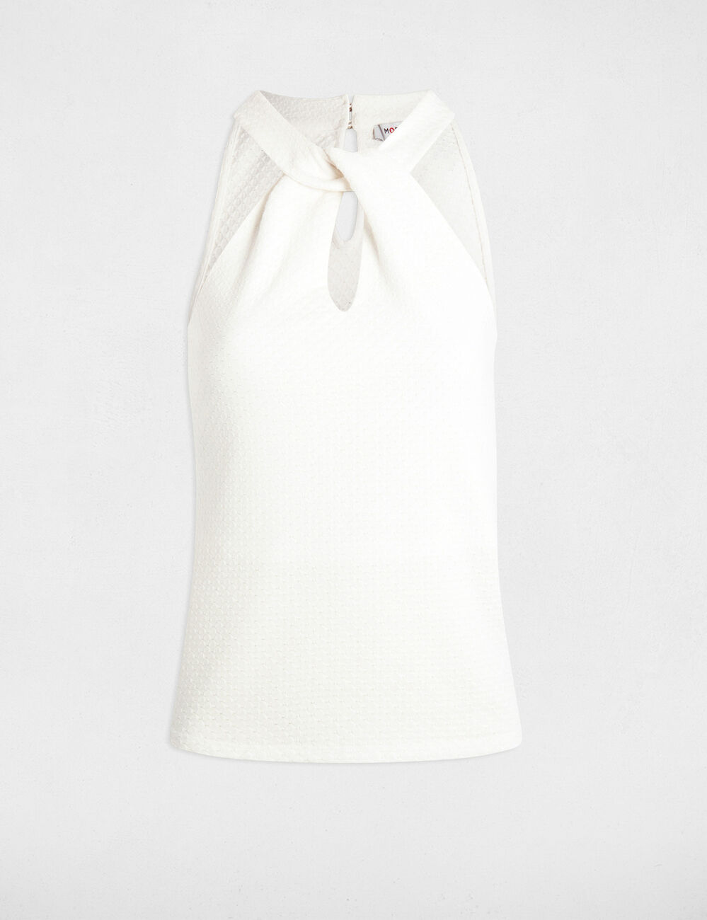 Sleeveless vest top white women