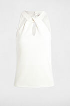 Sleeveless vest top white women