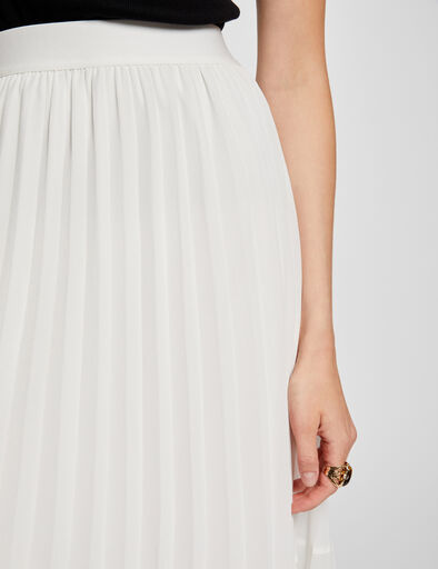 maxi pleated a line skirt ivory women Maxi pleated A-line skirt ivory women