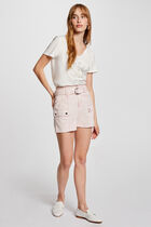 T-shirt with message ecru women