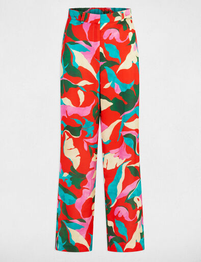 printed straight trousers multicolor women Printed straight trousers multicolor women