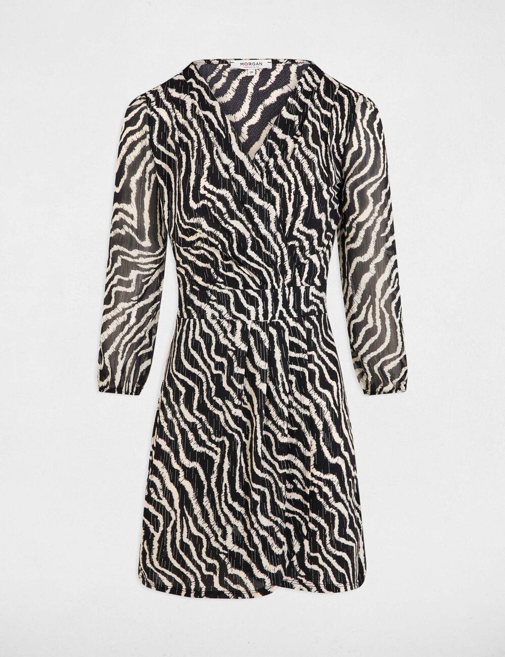 Printed wrap dress multicolor women