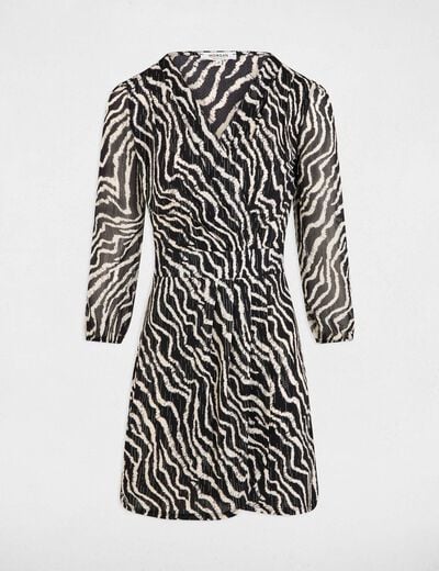 Printed wrap dress multicolor women