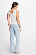 Sleeveless knitted vest top white women