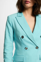 Blazer double boutonnage bleu ciel femme