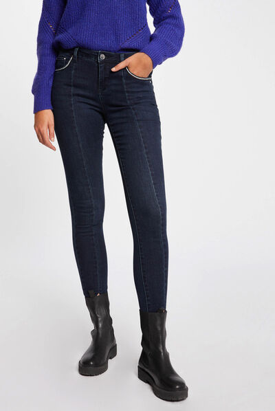 Slim jeans with sequins stone denim ladies'